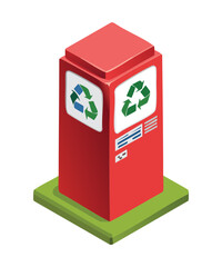 Public Waste Sorting Station Booth