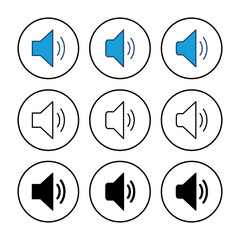 Speaker icon vector. volume icon vector. loudspeaker icon vector. sound symbol