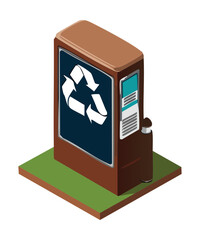 Urban Smart Recycle Bin with Screen