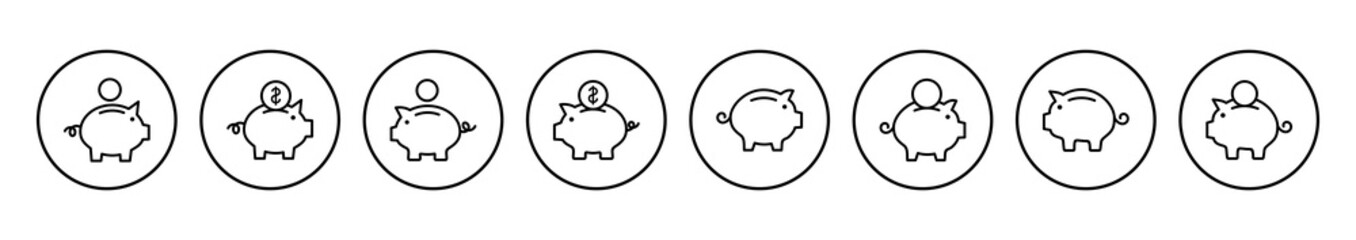 Piggy bank icon vector. piggy money icon