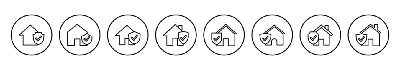 house insurance icon vector. house protection icon.