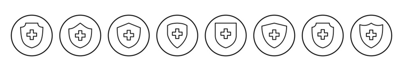Health insurance icon vector. Insurance health document icon