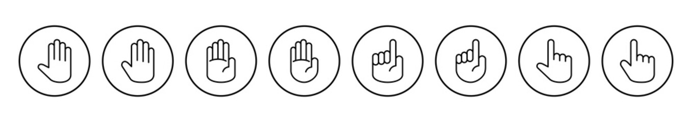 Hand icon vector. hand vector icon, palm
