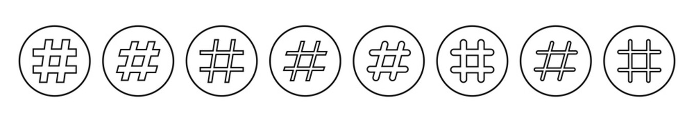 Hashtag icon vector. hashtag symbol