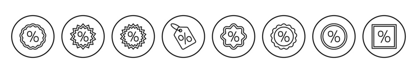 Discount icon vector. Discount tag icon.