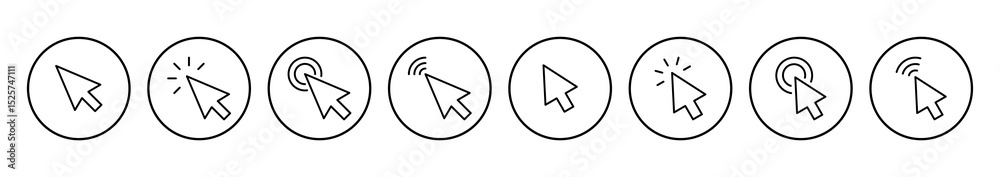 Poster click icon vector. pointer arrow icon. cursor icon vector