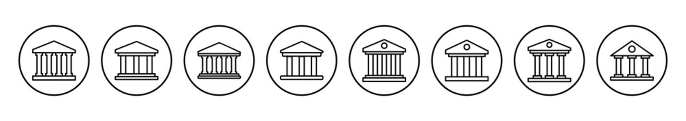 Bank icon vector. bank vector icon, museum, university