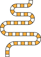 Winding Game Path: Checkerboard Squares, Sinuous Route.