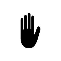 Fototapeta premium Hand icon symbol for apps and websites. hand sign and symbol. palm