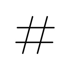 Hashtag icon symbol for apps and websites. hashtag sign and symbol