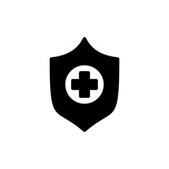 Fototapeta premium Health insurance icon symbol for apps and websites. Insurance health document sign and symbol