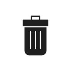 Trash icon symbol for apps and websites. trash can icon. delete sign and symbol.