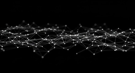 Abstract plexus network connection background with digital data and technology