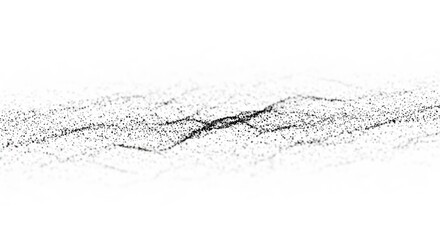 Abstract black dots creating a chaotic and grainy texture isolated on white background