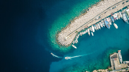 Aerial Panorama of Kaş Town and Coastline in Southern Turkey