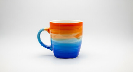 Colorful mug isolated on white