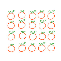 colorful hand drawn doodles with abstract square background