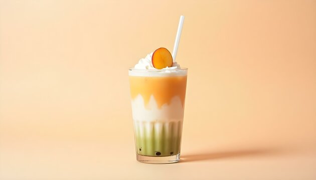 Peach Matcha Latte