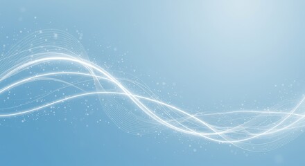 Abstract blue background with glowing lines and dots for modern and futuristic designs