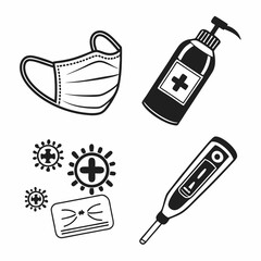 Essential medical supplies virus protection kit