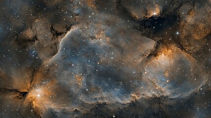 A cosmic nebula tapestry of swirling dust and light