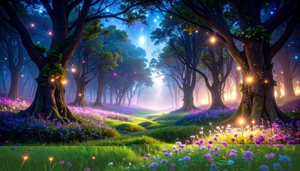 Magical forest at night (1)