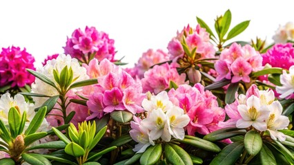 Drone View: Spring Rhododendron Bloom, Botanical Garden Aerial Photography