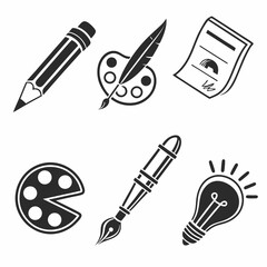 Professional design elements set isolated on white