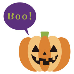 ジャックオーランタンのイラスト　驚かす