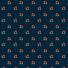 Hand drawn abstract geometric seamless ornamental colorful flowers floral pattern background design flat illustration