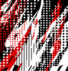 Abstract red white black halftone pattern - ideal for website backgrounds