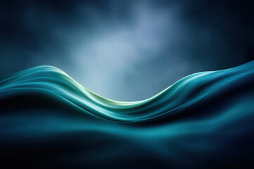 Abstract blue wave background with smooth flowing curves