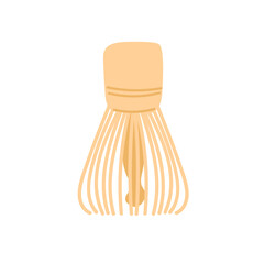 Handmade bamboo matcha whisk used for preparing green tea in traditional Japanese tea ceremonies