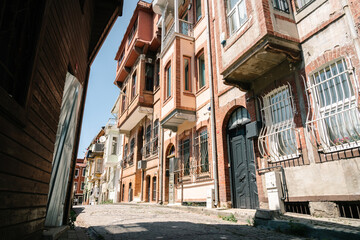 Fototapeta premium Colorful Streets of Balat District in Istanbul, Turkey