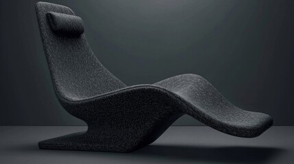 Obraz premium Modern Lounge Chair with Sleek Design and Textured Fabric Finish