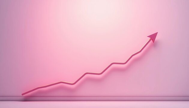 Upward trending line graph illustrating economic growth,  recovery,  economy
