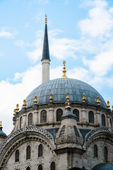Close-up of Byzantine-Style Mosque Dome in Istanbul, Turkey