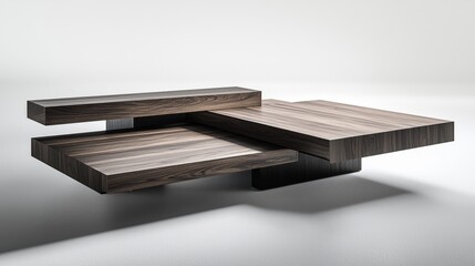 Modern Coffee Table Design with Sleek Lines and Elegant Wood Finish
