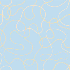 Precious metal chain seamless pattern. Jewelry vector background. Vintage fashion bijou allover print. Retro finery wallpaper.