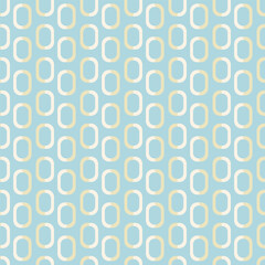 Geometric background. Chain circles vector seamless pattern. Retro repeat ornament wallpaper. Vintage decorative fashion allover print