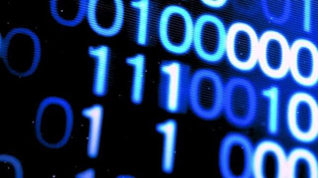 binary code background loop
