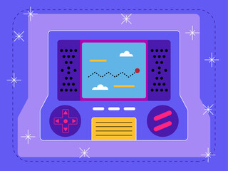 Video game machine. Equipment of gamers. Games illustration. Flat vector illustration.