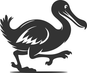 Vector animal bird silhouette of a dodo vintage artwork © LUTHFAN NAHAR LABONY