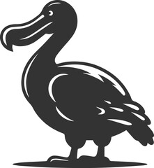 Vector animal bird silhouette of a dodo vintage artwork © LUTHFAN NAHAR LABONY