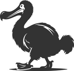 Vector animal bird silhouette of a dodo vintage artwork © LUTHFAN NAHAR LABONY
