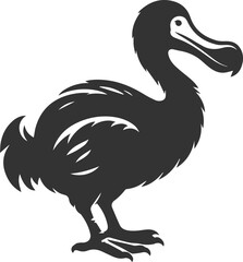 Vector animal bird silhouette of a dodo vintage artwork © LUTHFAN NAHAR LABONY