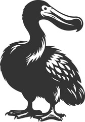 Vector animal bird silhouette of a dodo vintage artwork © LUTHFAN NAHAR LABONY