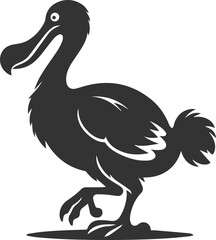 Vector animal bird silhouette of a dodo vintage artwork © LUTHFAN NAHAR LABONY