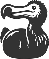 Vector animal bird silhouette of a dodo vintage artwork © LUTHFAN NAHAR LABONY