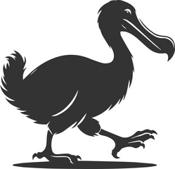 Vector animal bird silhouette of a dodo vintage artwork © LUTHFAN NAHAR LABONY